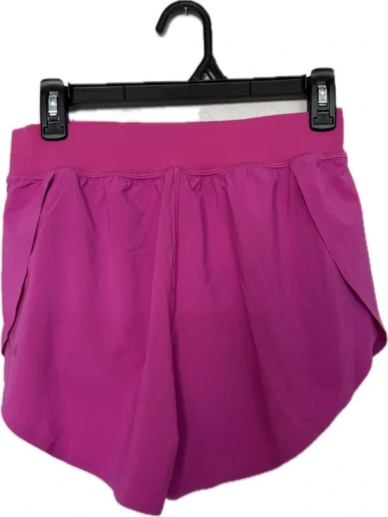Women's Magenta Athletic Overlay Shorts - Picture 7 of 7